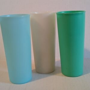 Vintage Tupperware Glasses. Set Of 3, Pristine Condition